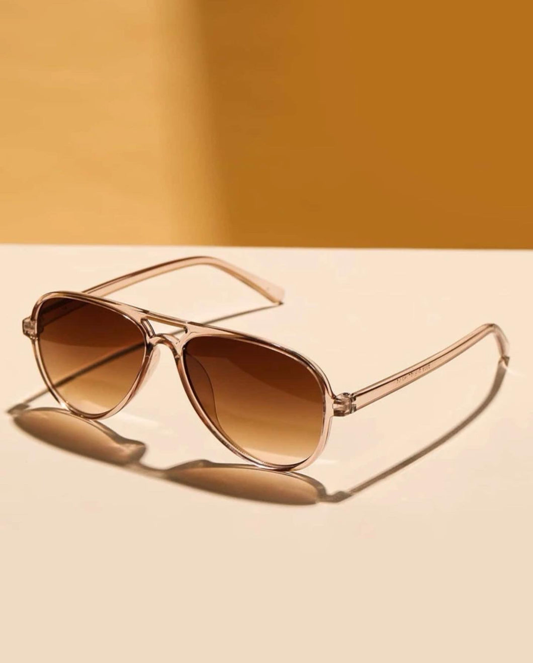 Brown aviator frames